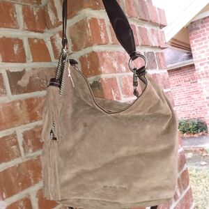 Michael Kors Tan Suede Shoulder Bag
